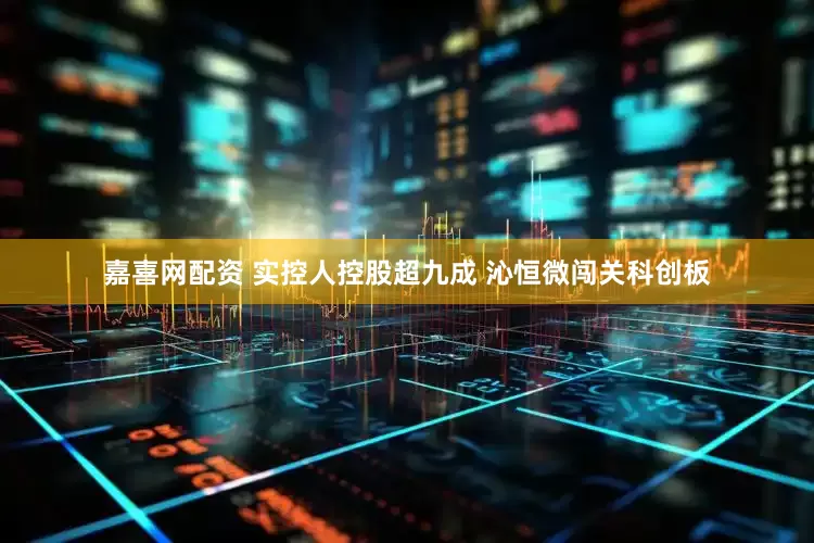 嘉喜网配资 实控人控股超九成 沁恒微闯关科创板